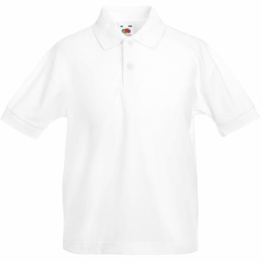 White Polo Shirt with Logo